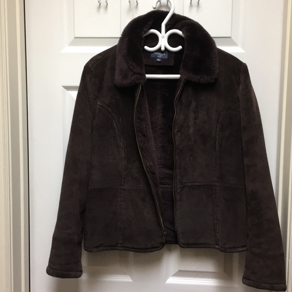 Brown Suede Coat